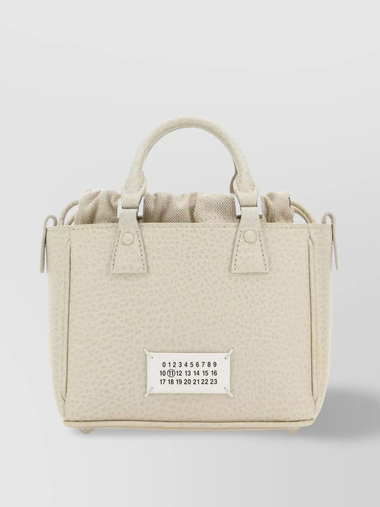 Shop Maison Margiela Structured Silhouette Horizontal Handbag In Beige