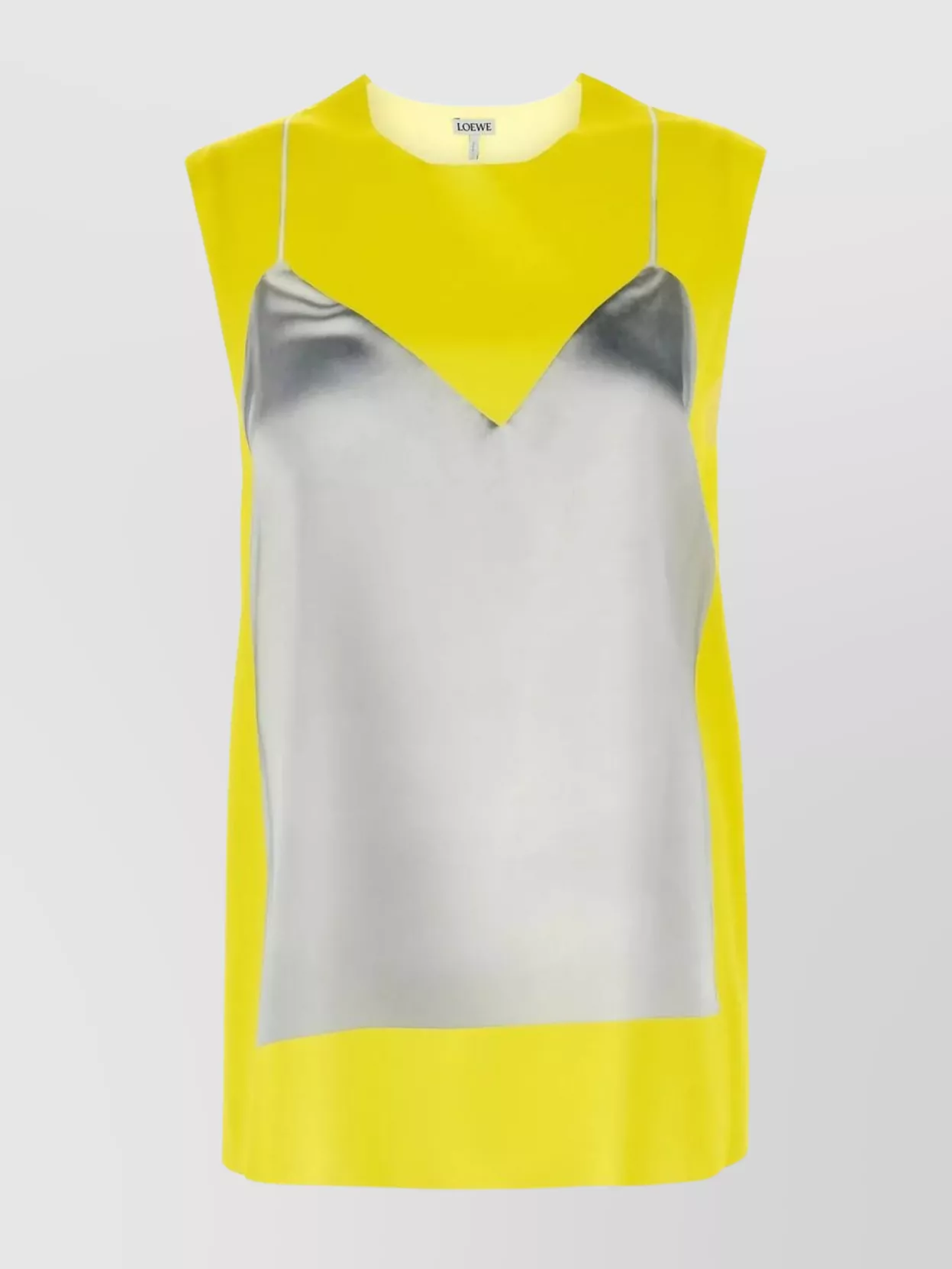 Shop Loewe Satin Top With Round And V Neckline