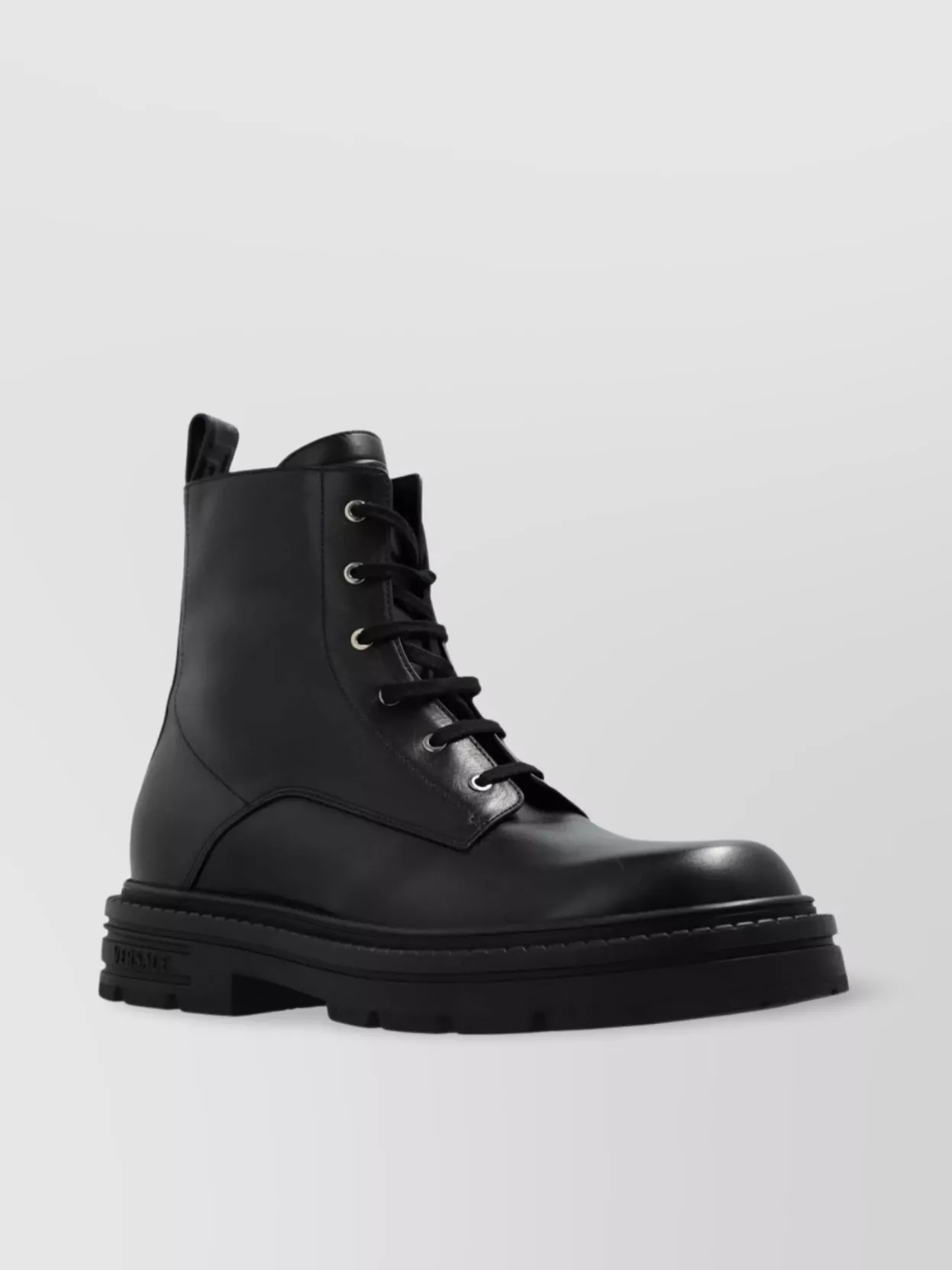 Versace Chunky Sole Ankle-High Boots With Round Toe