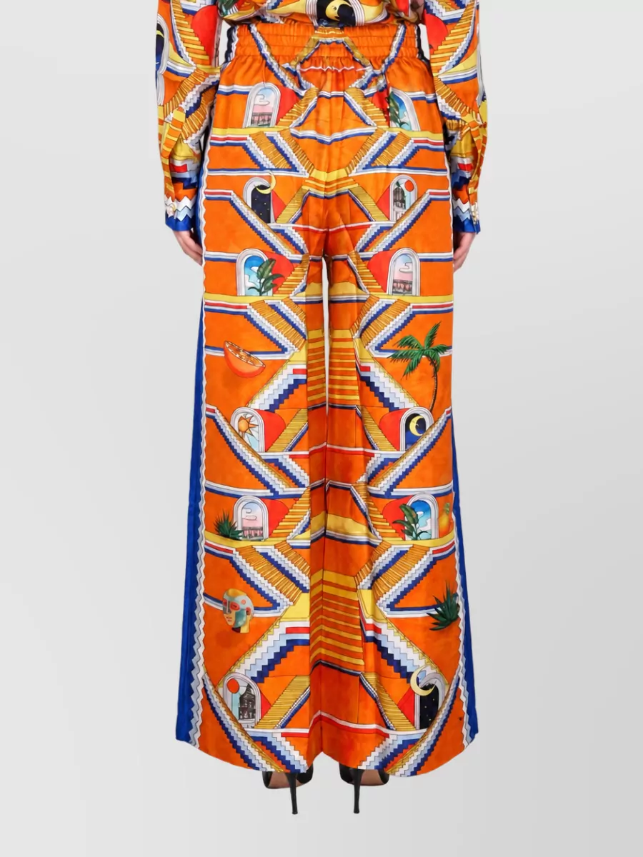 Casablanca Silk Printed Tailored Trousers