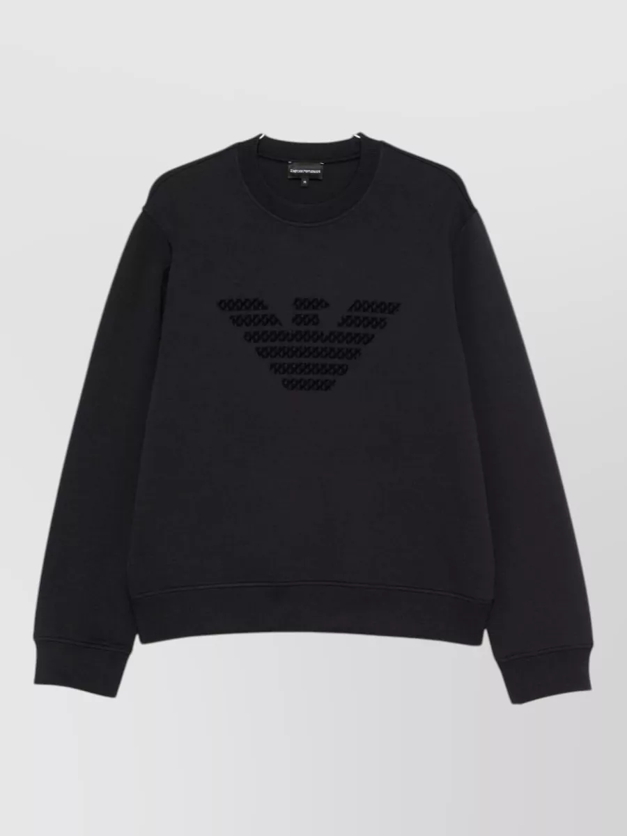 Emporio Armani cotton logo-print crew-neck sweatshirt