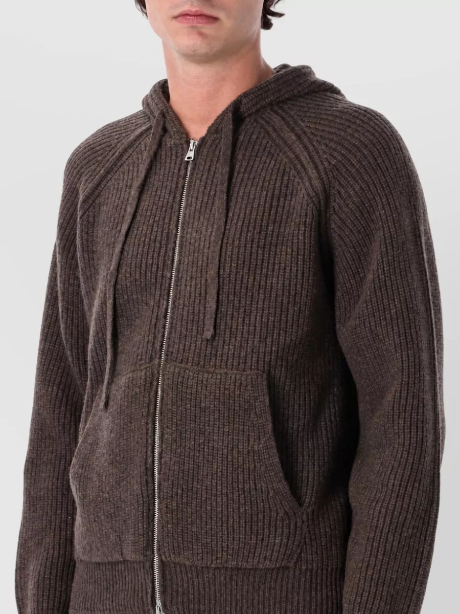 Dunst Ribbed Relaxed-Fit Hooded Cardigan