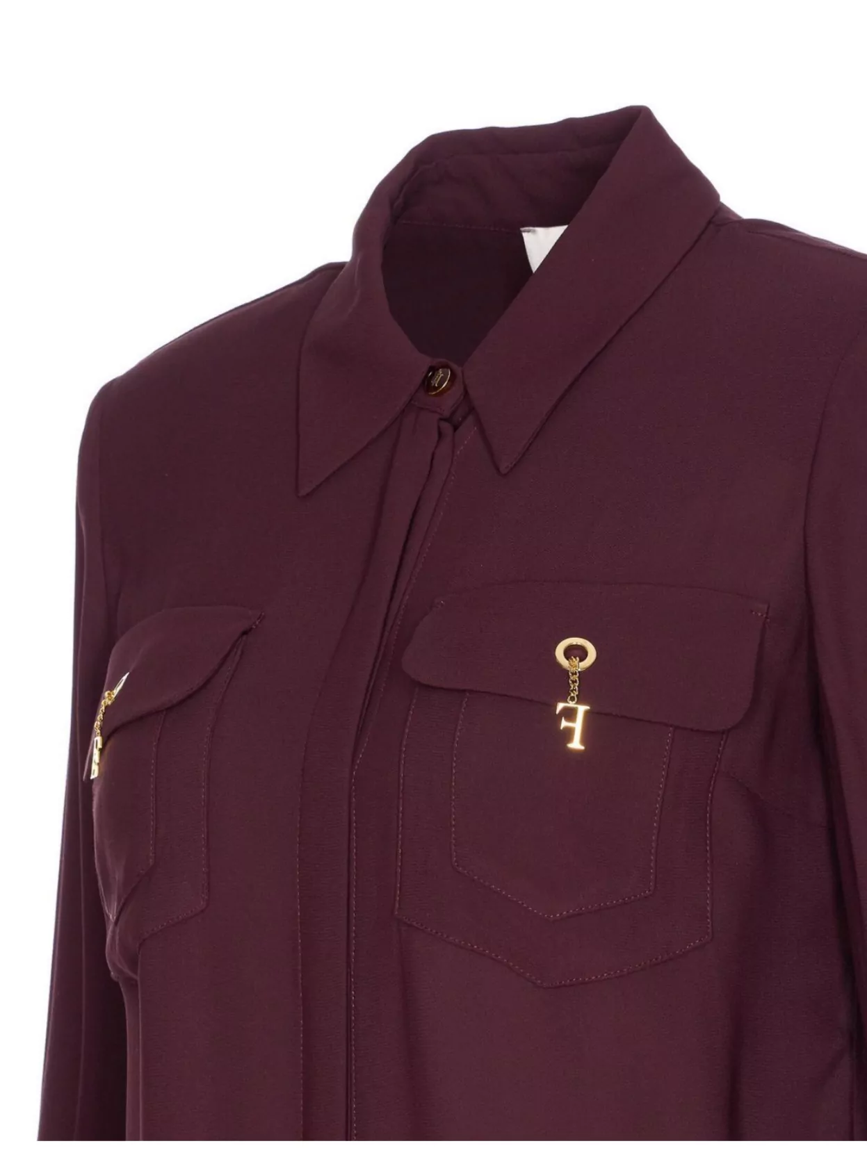Elisabetta Franchi Shirt With Chest Pockets And Collared Neck