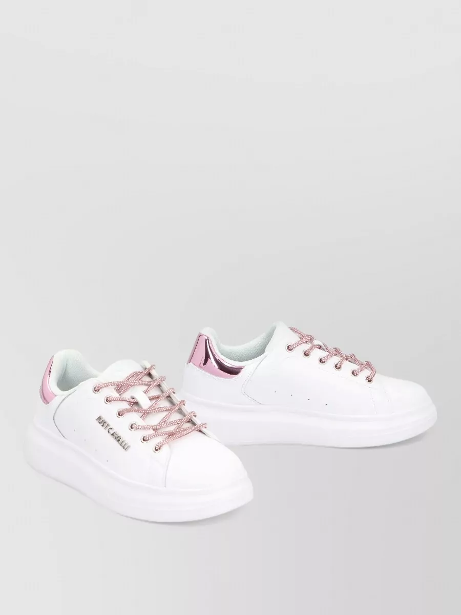 Just Cavalli Leather Low-Top Sneakers