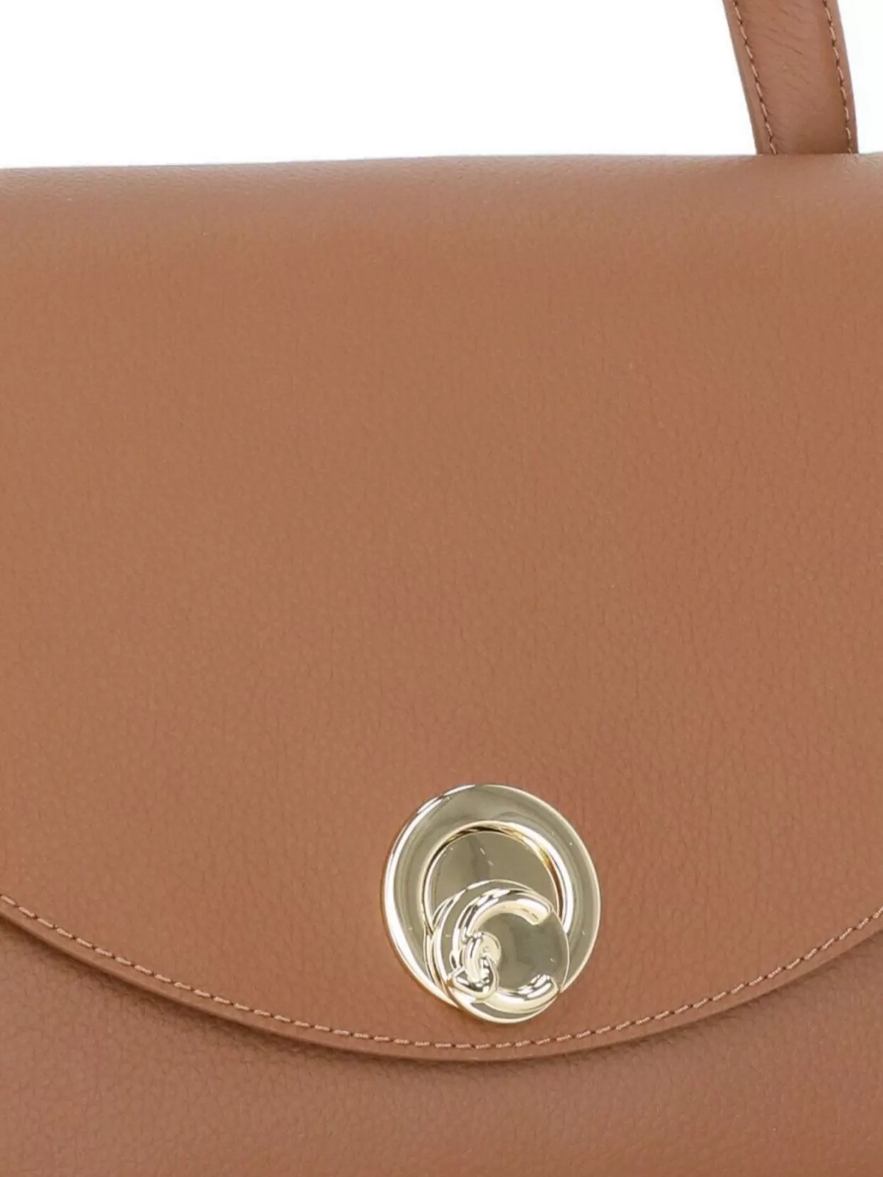 Coccinelle Curved Top Handbag With Circular Detail And Detachable Shoulder Strap