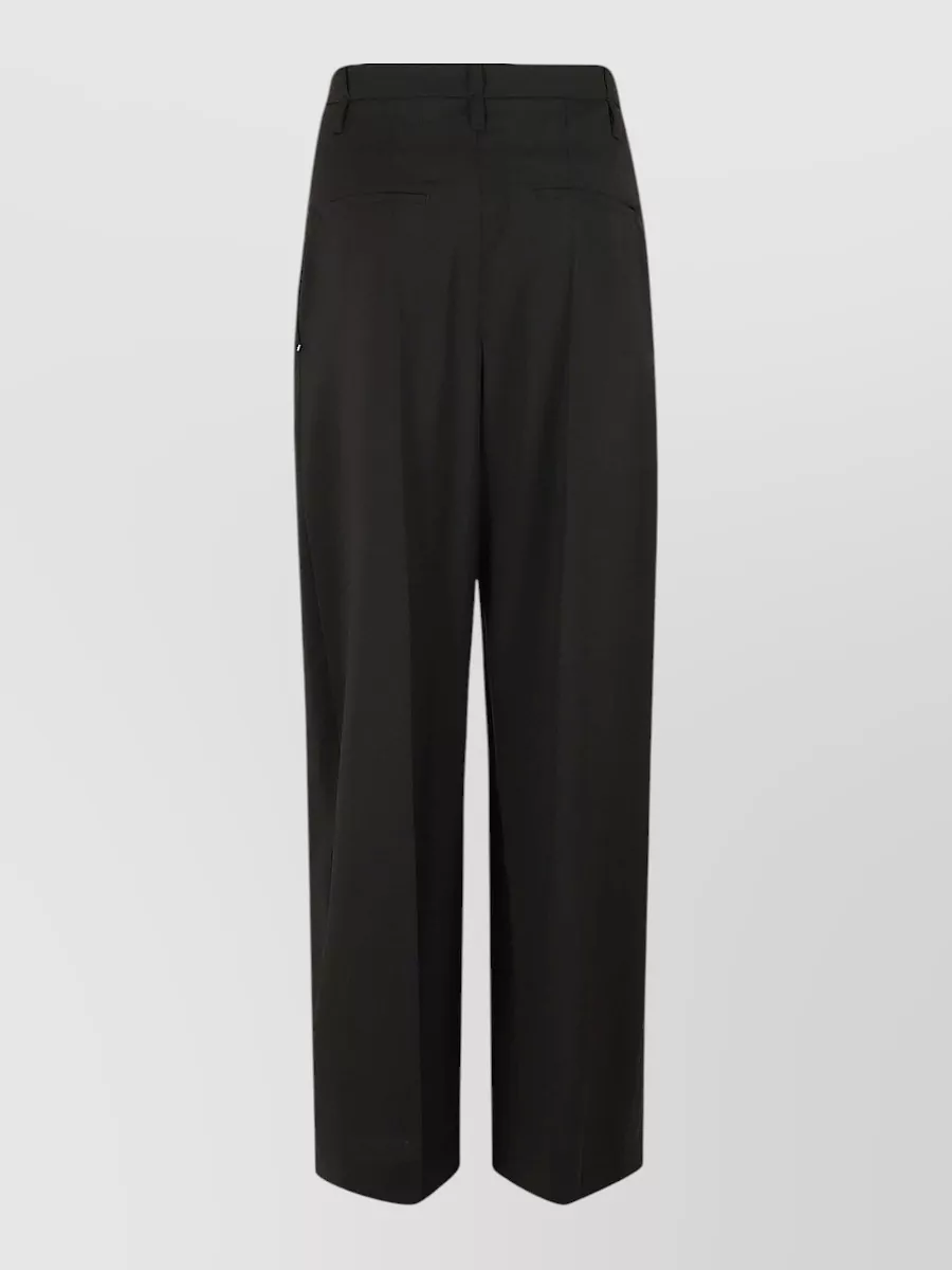 S Max Mara Wool Wide-Leg Suit Trousers