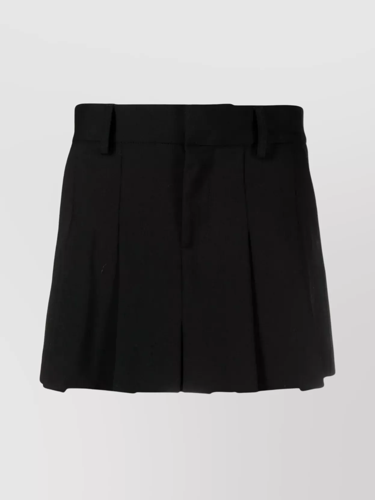 Shop P.a.r.o.s.h Pleated Mini Skirt With Pockets In Black