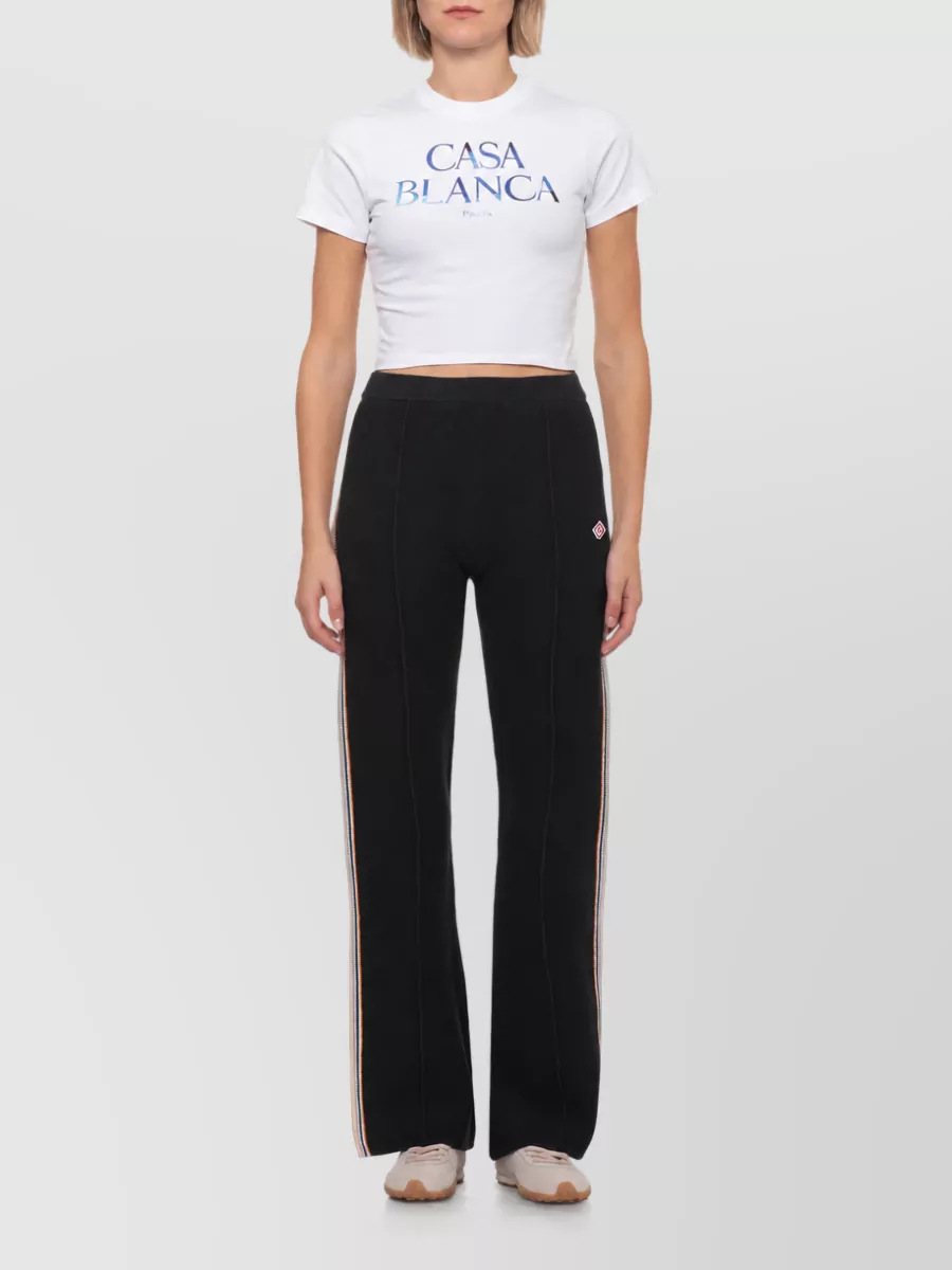 Casablanca Logo Print Short Sleeve T Shirt