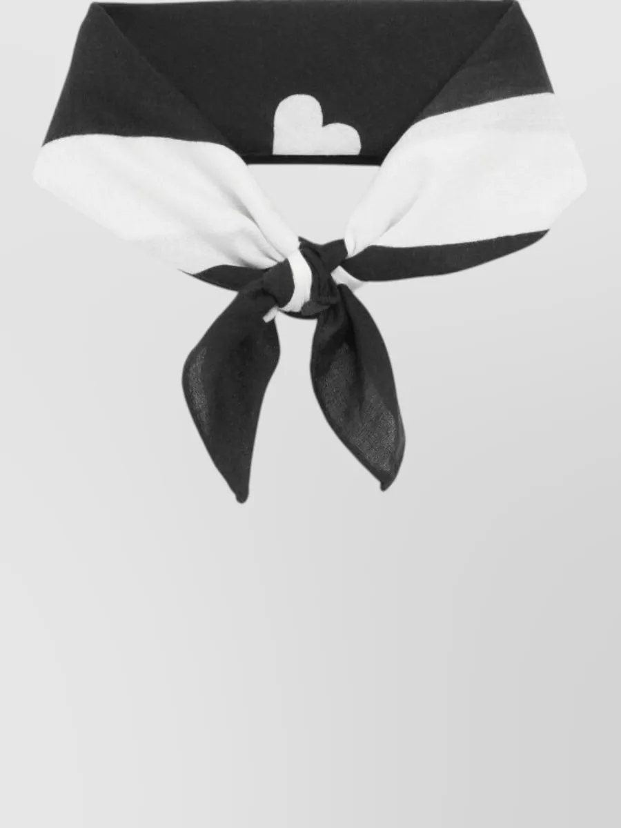 Ami Paris Logo-Print Scarf