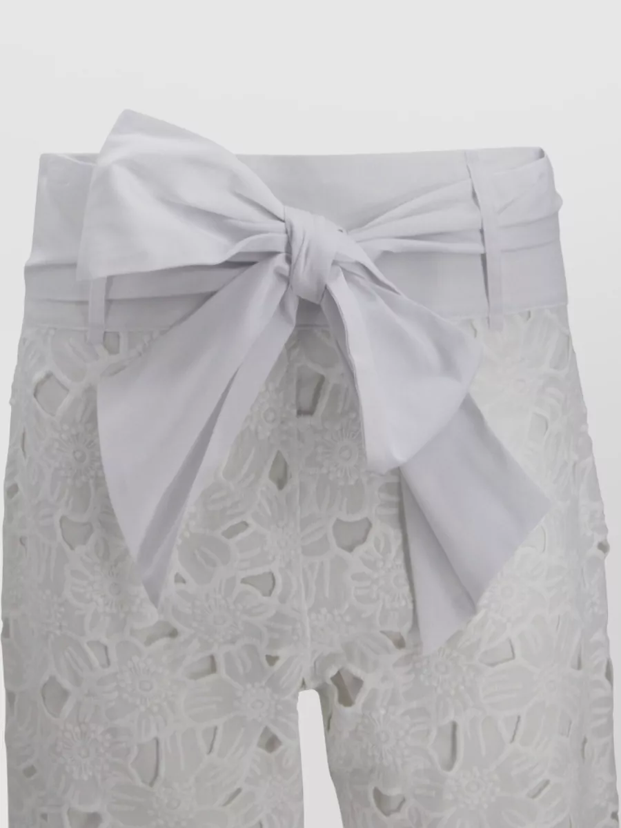 D.exterior Cotton High-Rise Belted Tailored Shorts