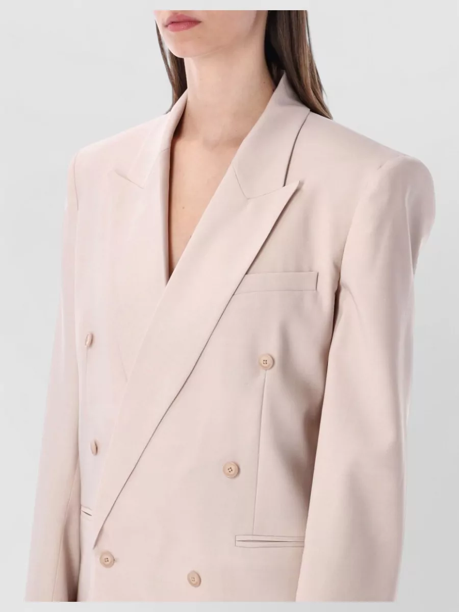 The Frankie Shop Wool-Blend Tailored Double-Breasted Blazer