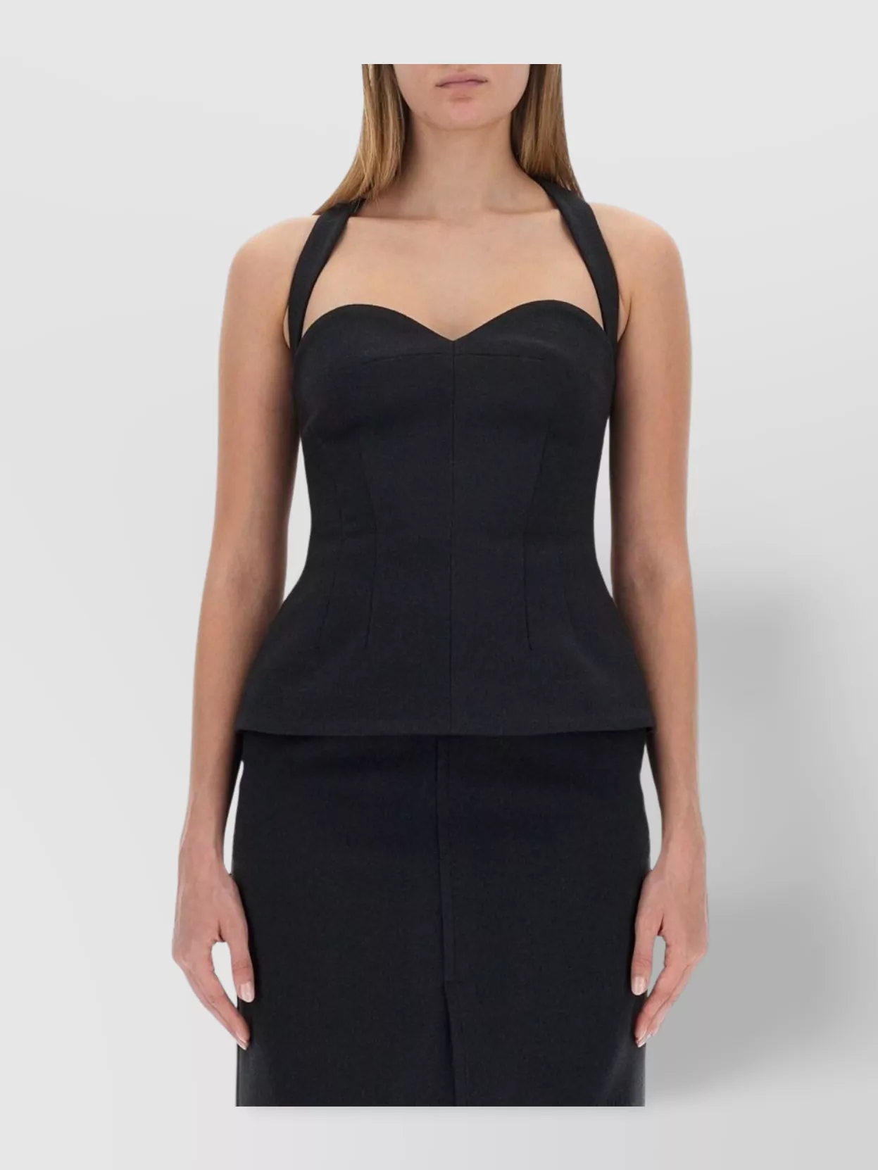 Philosophy Fitted Sleeveless Sweetheart Neckline Top