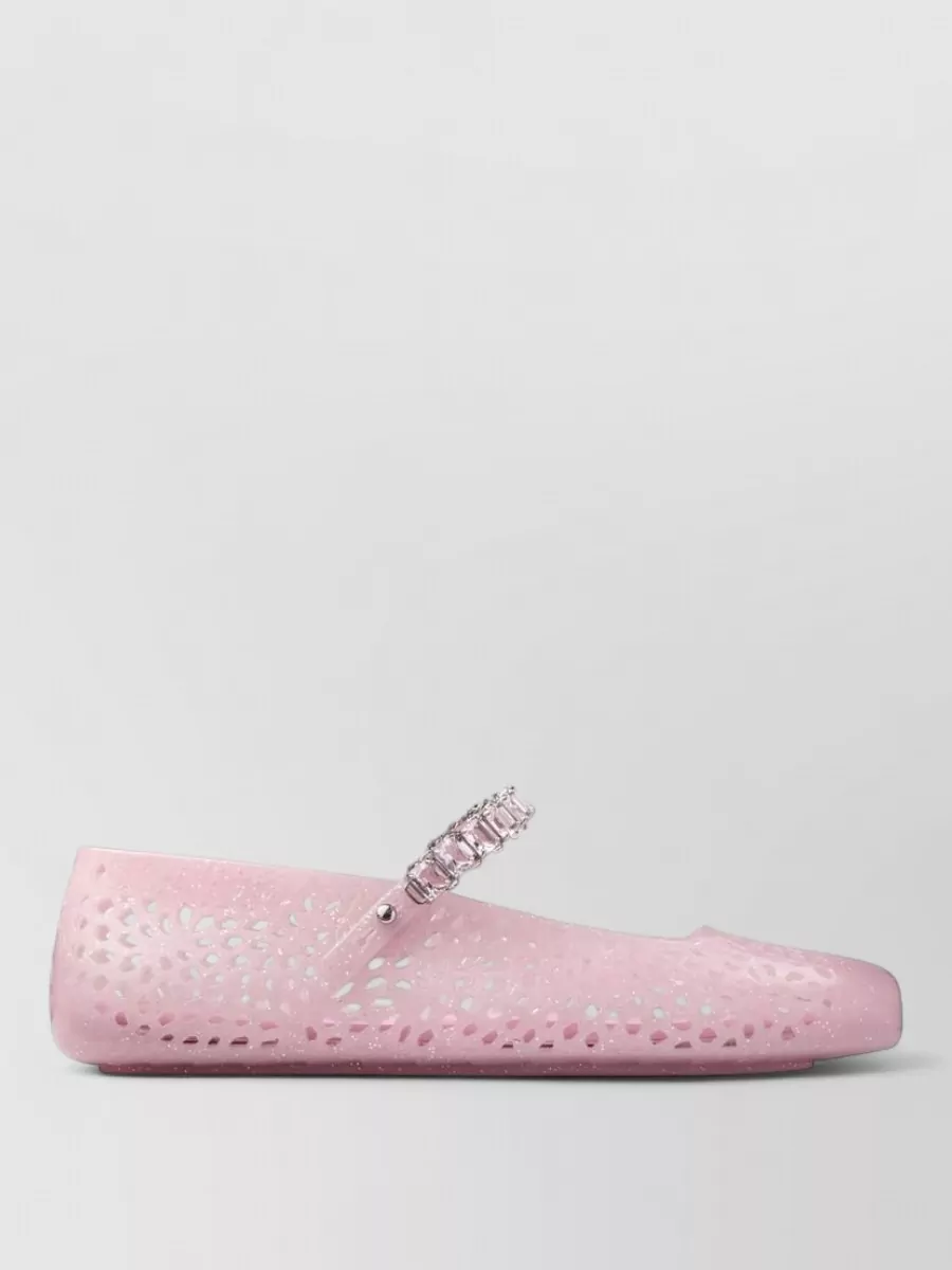 Jimmy Choo Glitter Jelly Ballet Flats