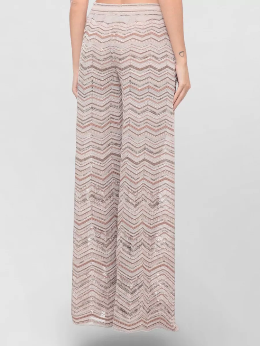 D.exterior Geometric-Pattern Wide-Leg Trousers