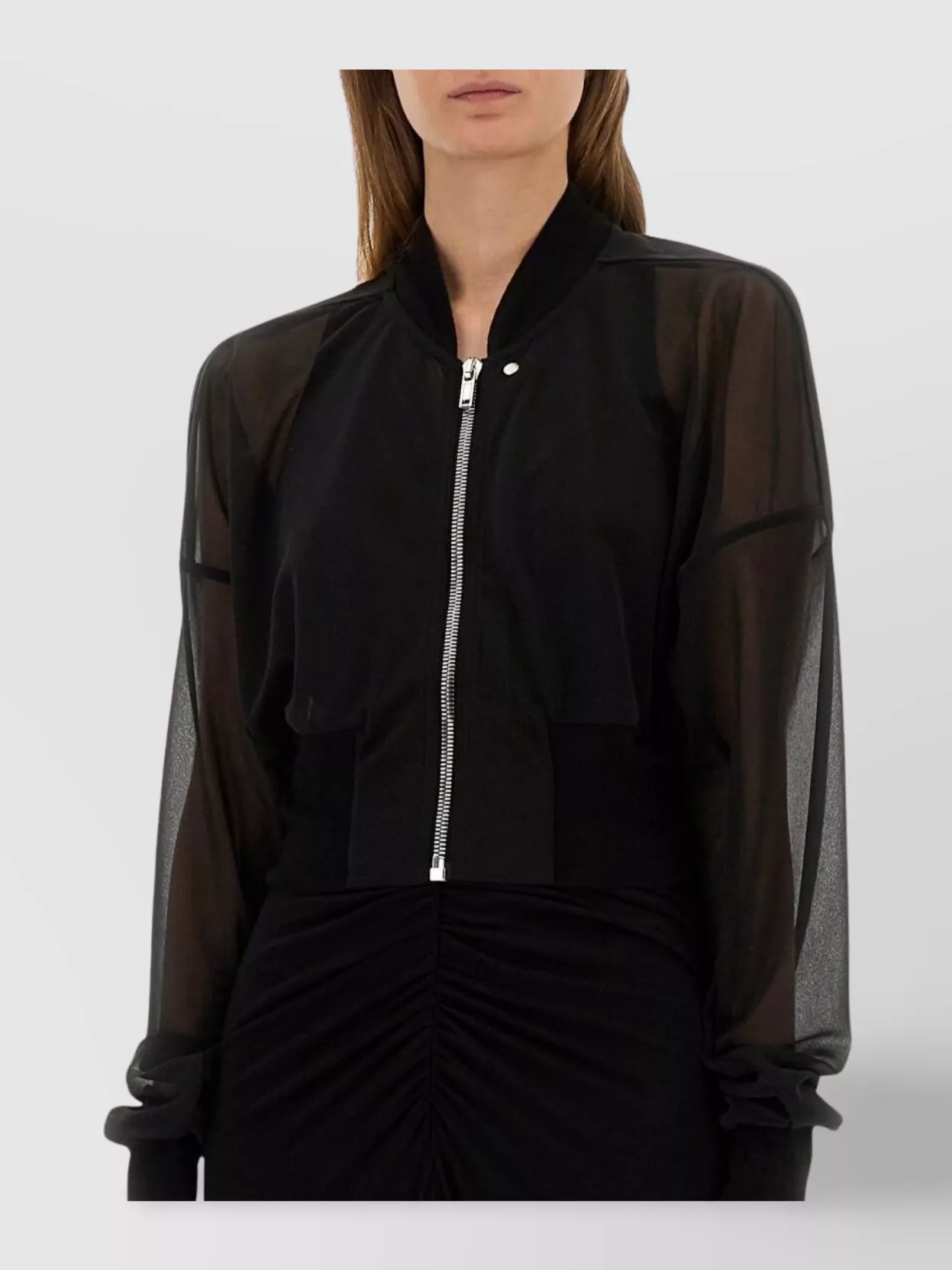 Rick Owens Lilies Sheer Sleeve And Back Jacket