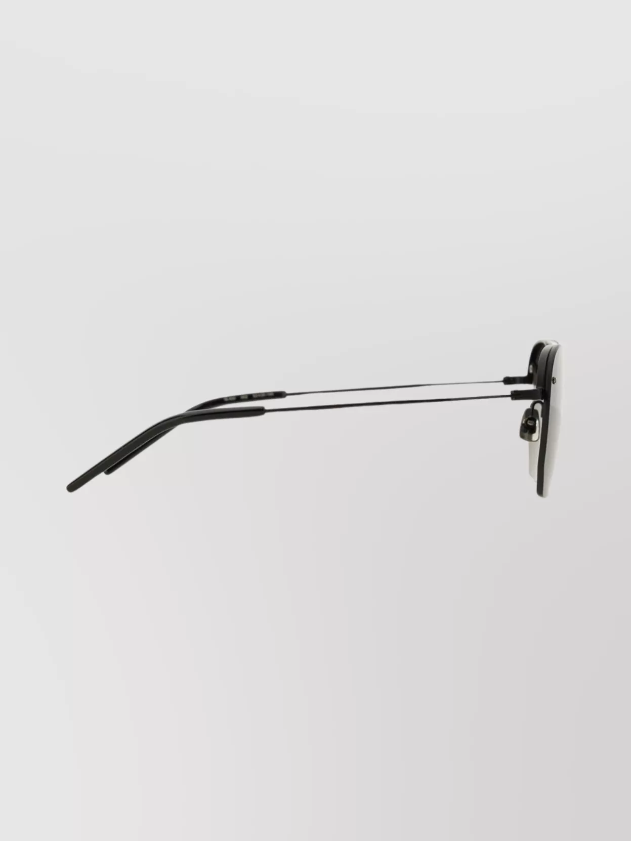 Saint Laurent Rectangular Metal Frame Sunglasses With Slim Temples