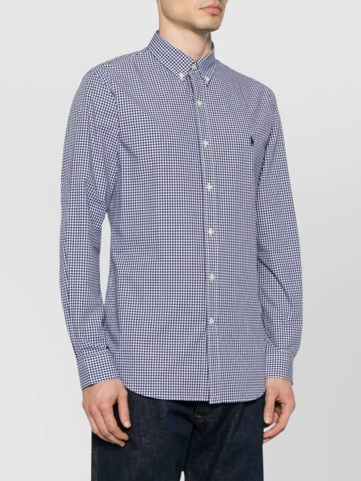 Ralph Lauren Shirt Gingham Check Box-Pleat Detail