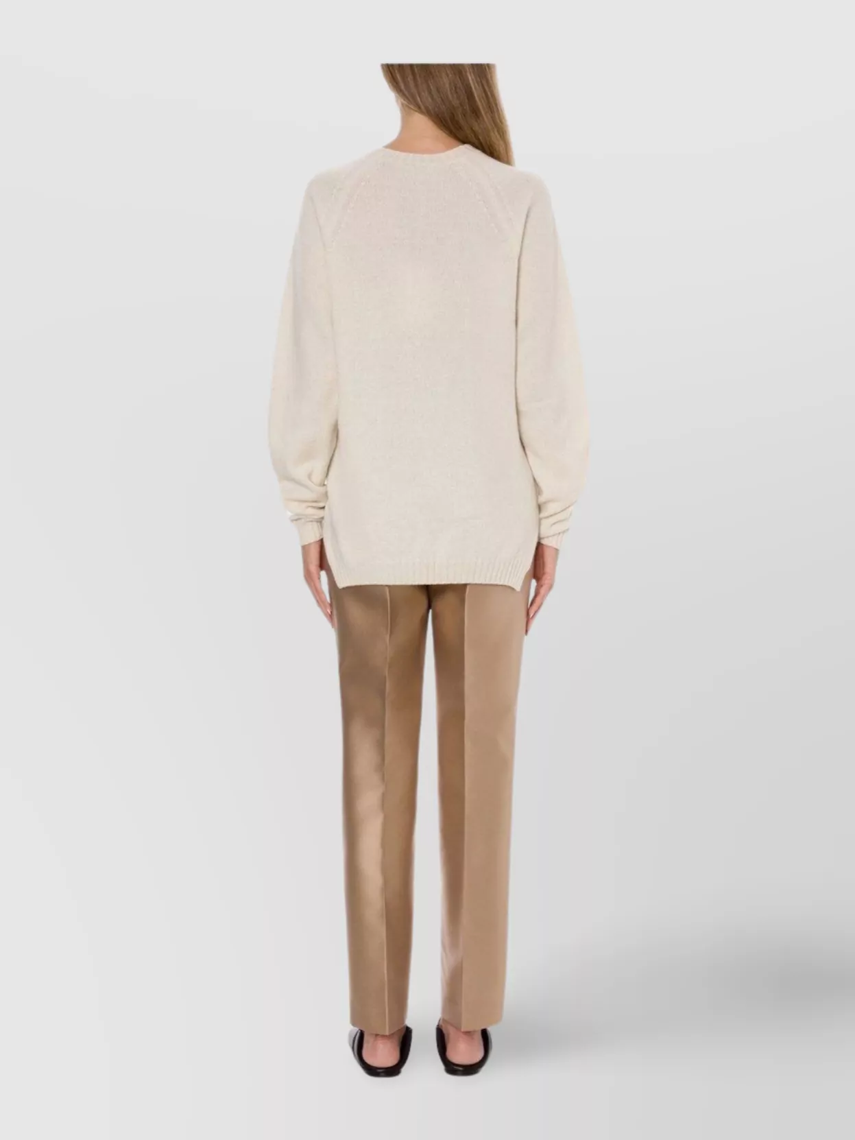 Alberta Ferretti Long Sleeve Crew Neck Knit Sweater