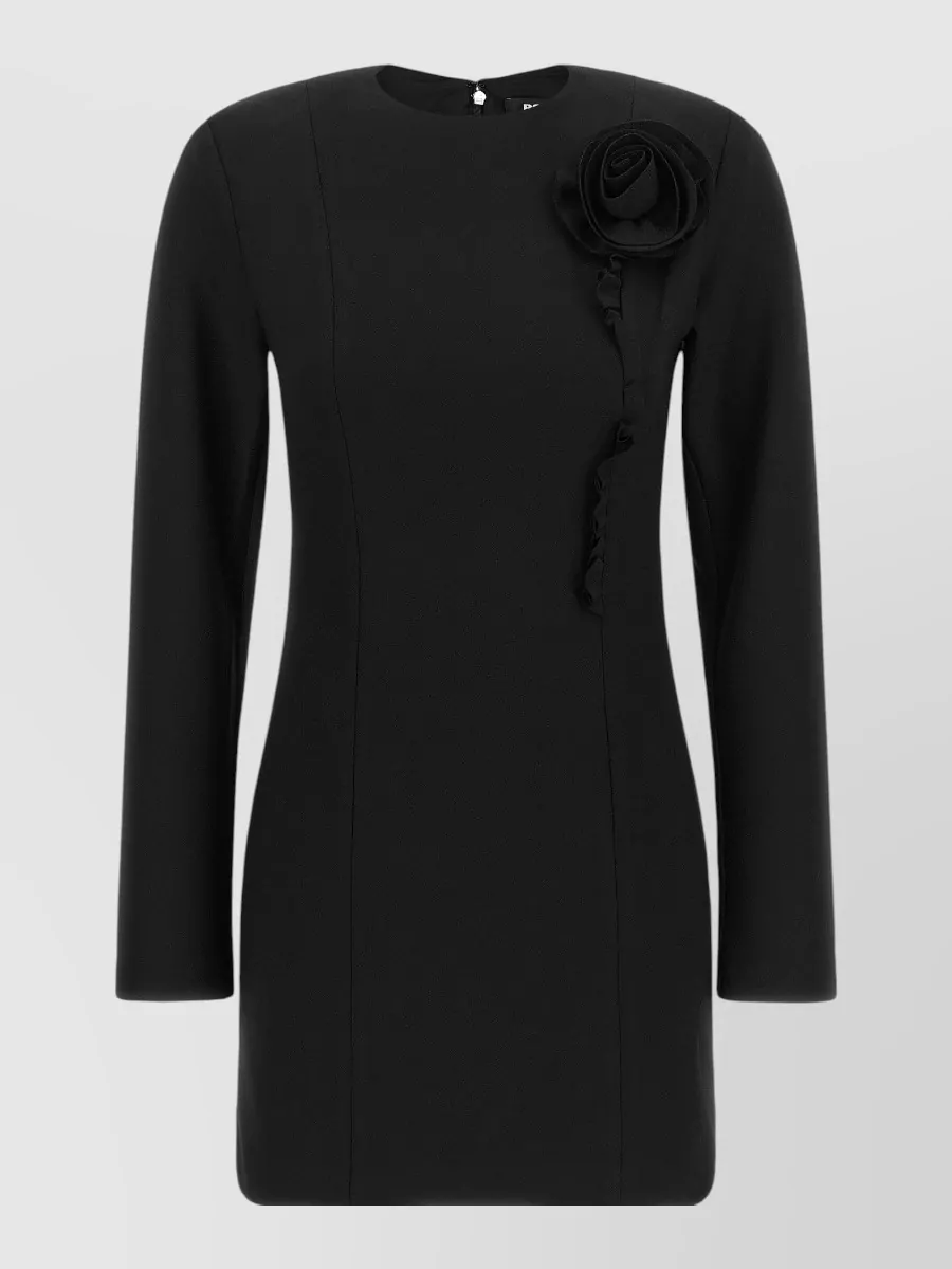 Rotate Birger Christensen asymmetric ruffled crepe mini dress