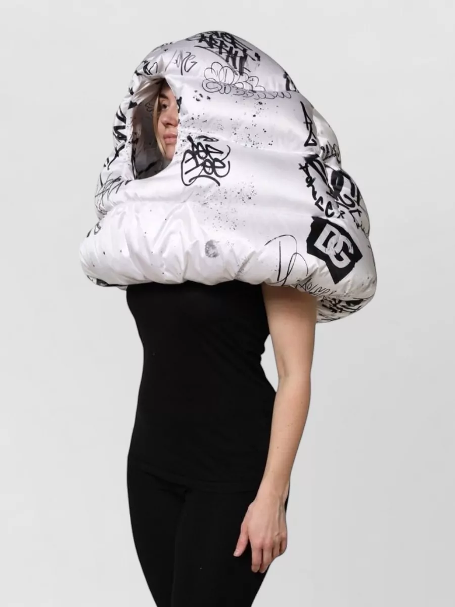 Dolce&Gabbana Quilted Printed Hooded Beanie
