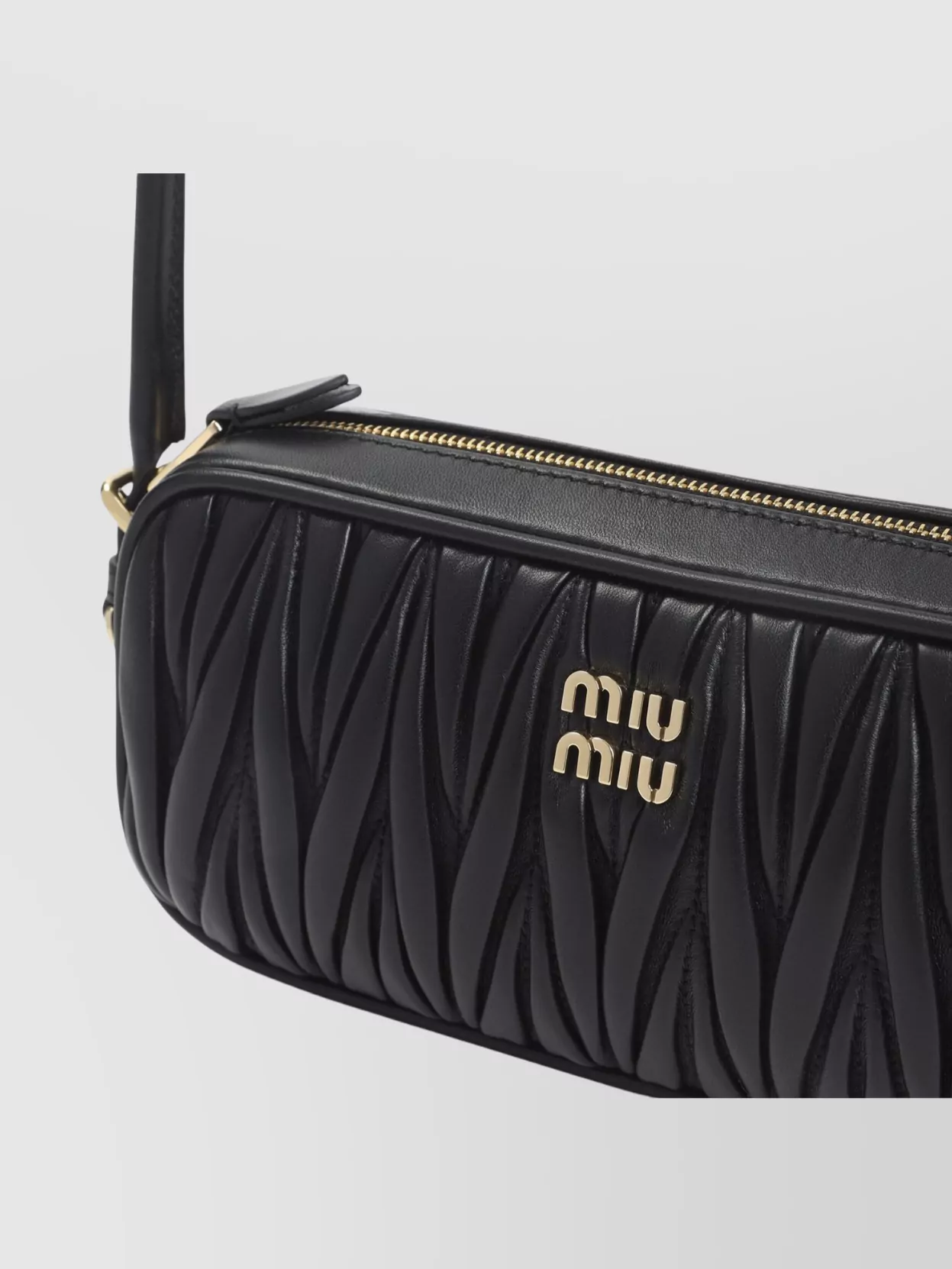 Miu Miu Quilted Purse Adjustable Strap In Black