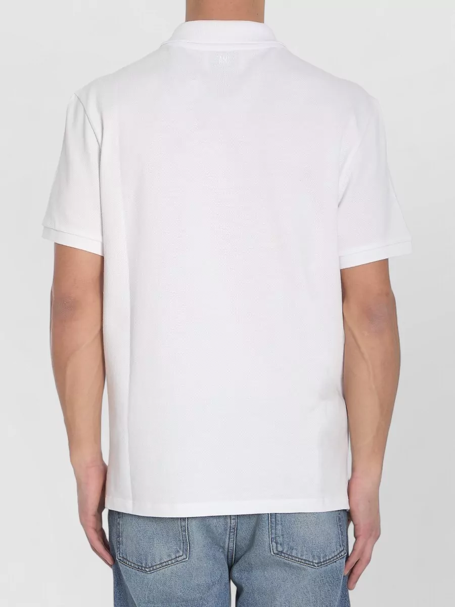 Ami Paris Cotton Piqué Short-Sleeve Polo Shirt