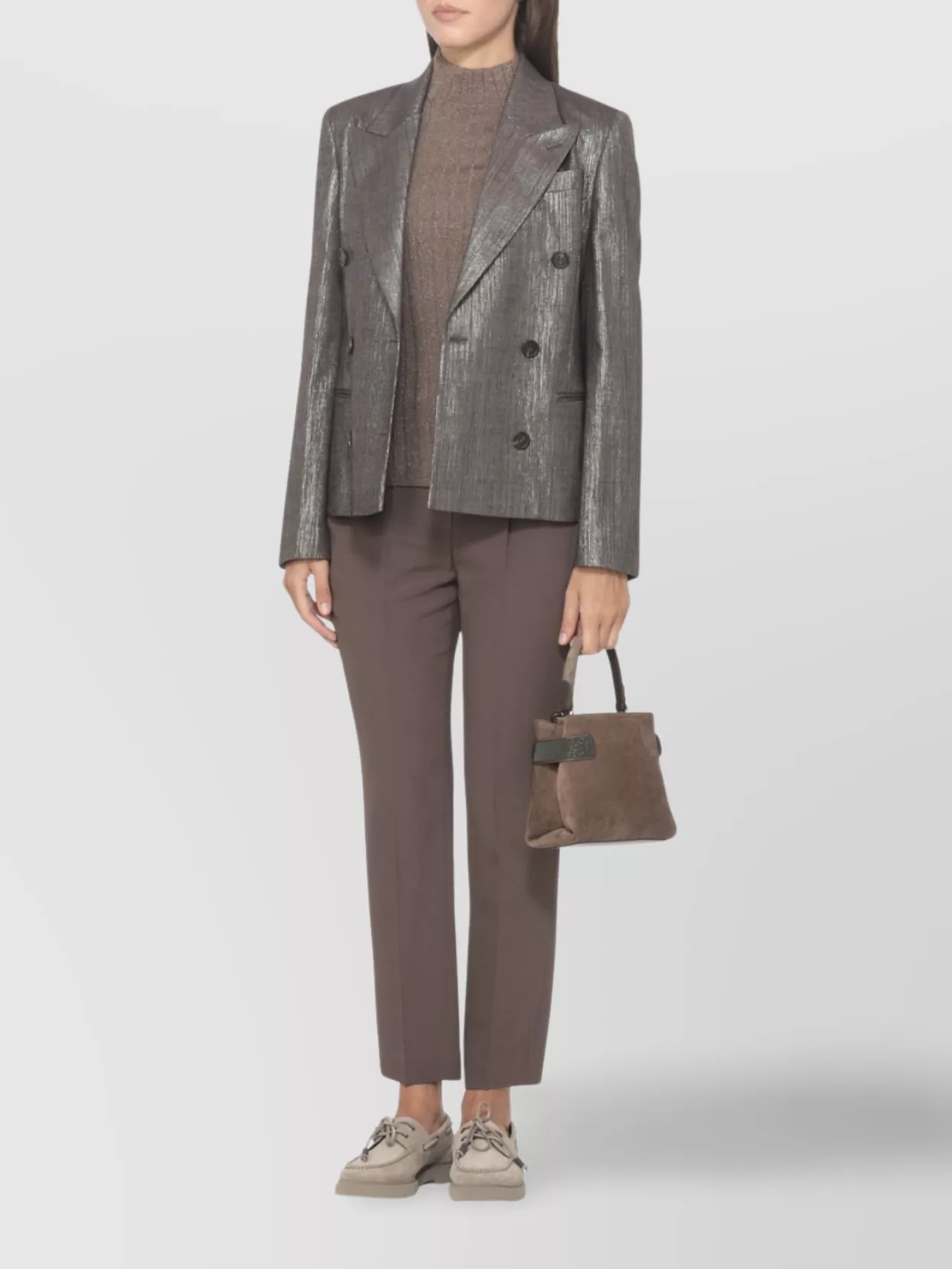 ジャケット Brunello Cucinelli Single-Breasted Lurex Fabric Blazer Brunello Cucinelli Lurex blazer metallic finish | The