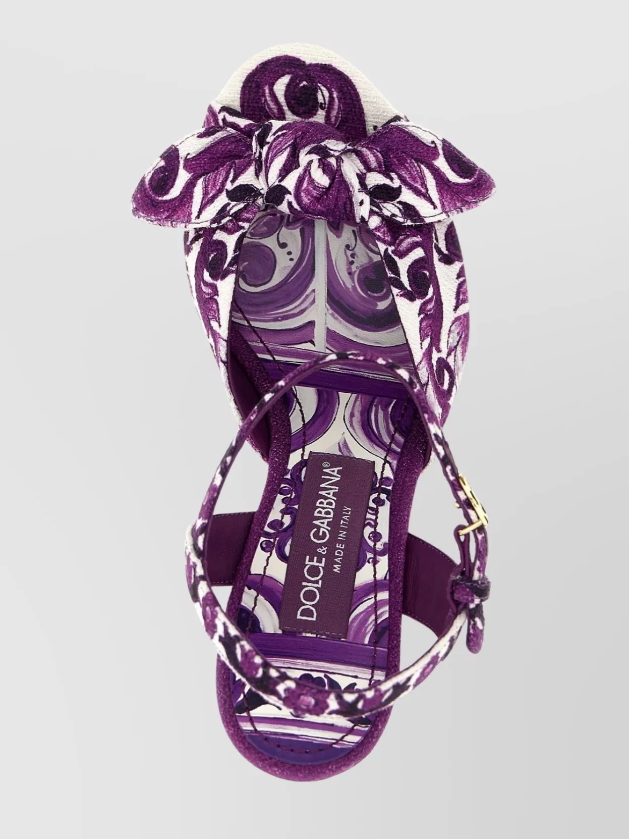 Dolce&Gabbana Platform Sandals With Block Heel And Bow