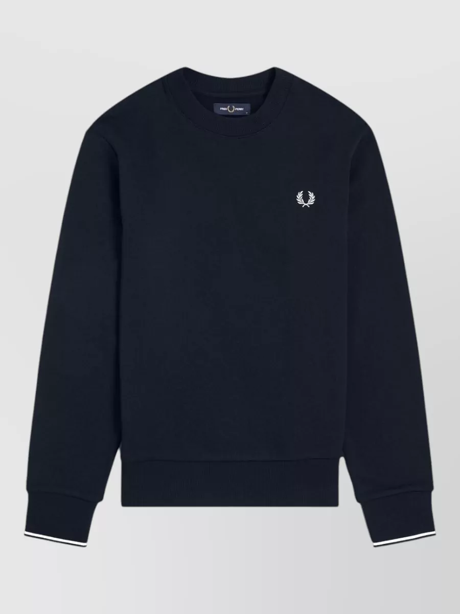Fred Perry cotton logo-print crew-neck sweatshirt