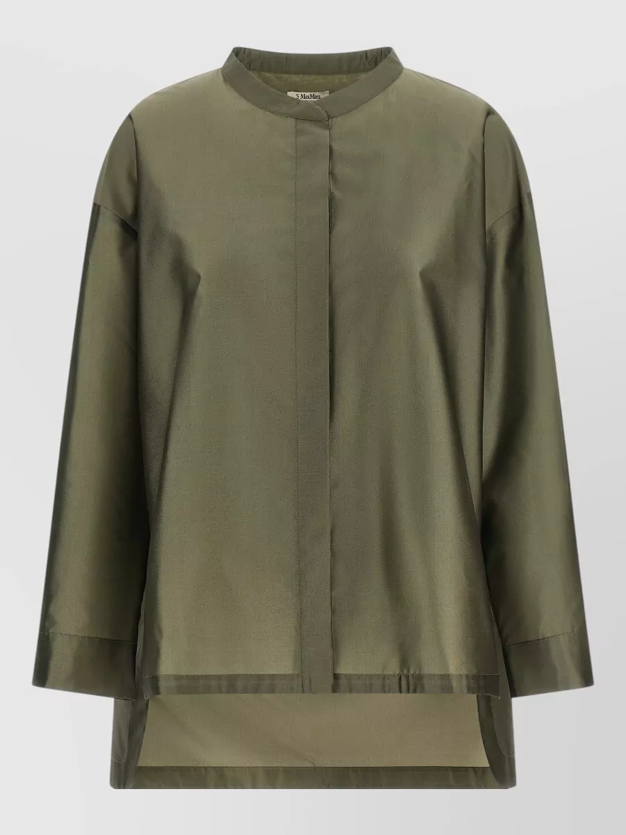 S Max Mara silk blend organza long-sleeve shirt