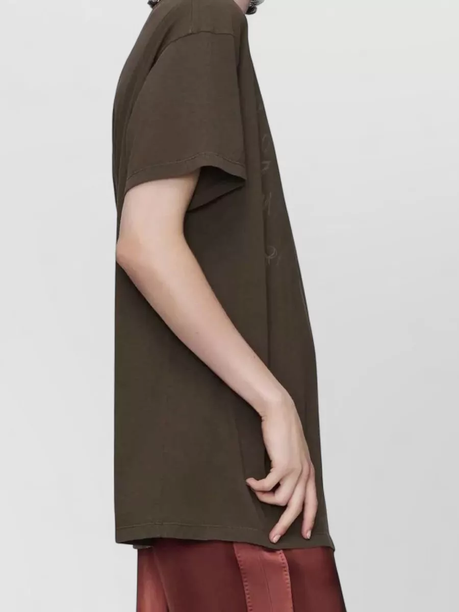 Maison Margiela Crew Neck Graphic Number Motif T Shirt