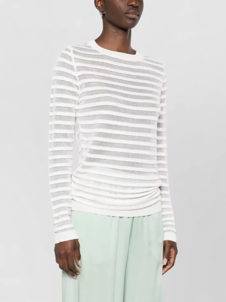 Fabiana Filippi Striped Sequin Long-Sleeve Jumper