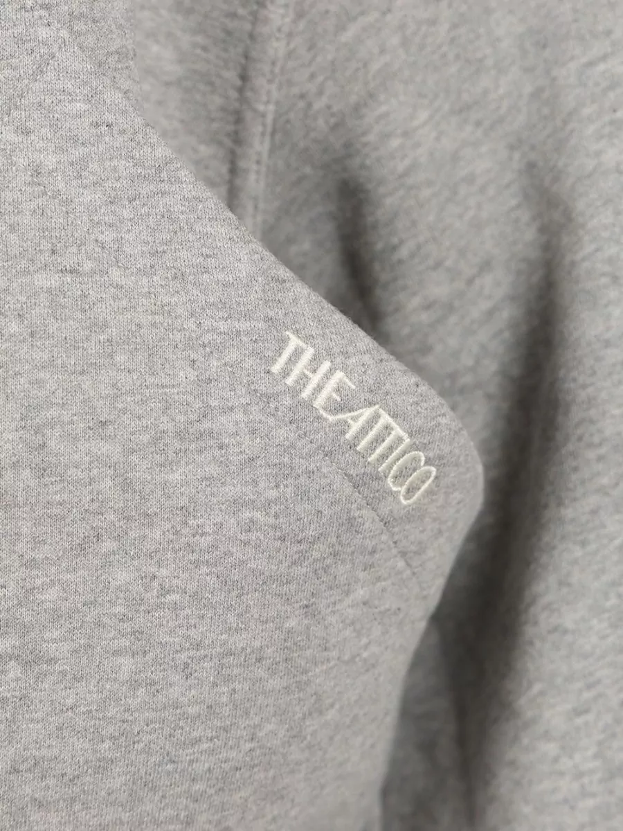 The Attico Cropped Cotton Zip Hoodie
