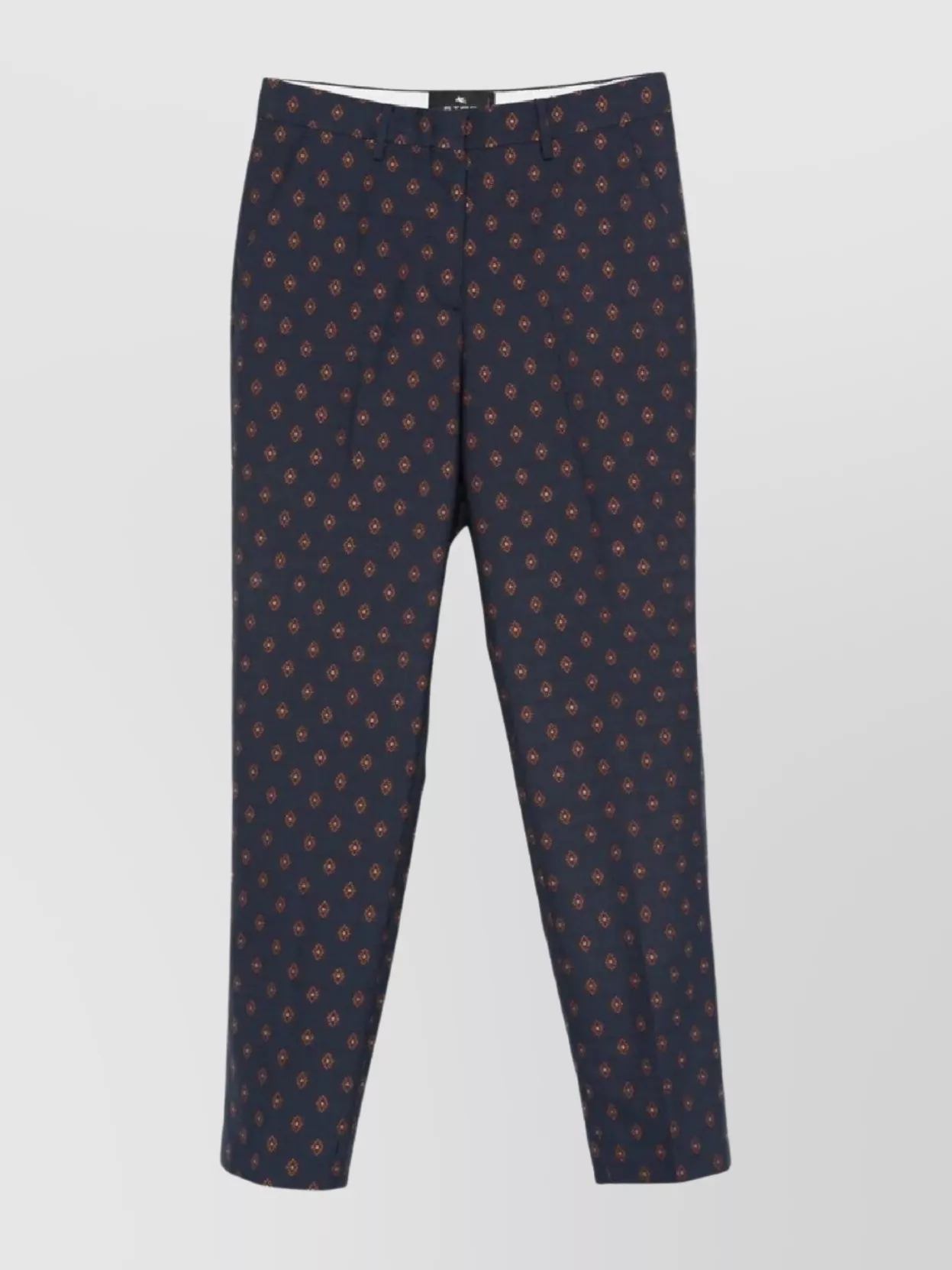 Etro Bristol Patterned Design Trousers In Blue