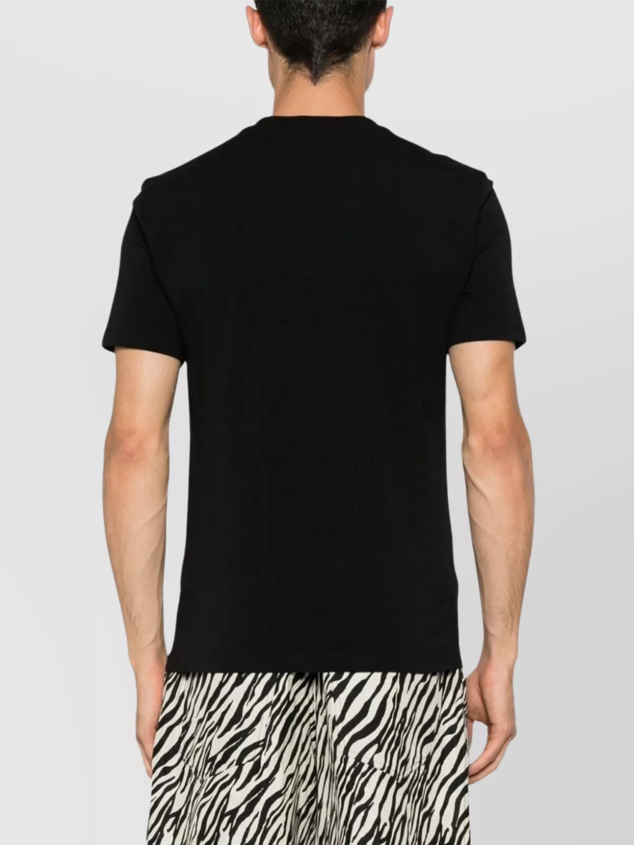 Moschino Logo Cotton Blend T-shirt In Black