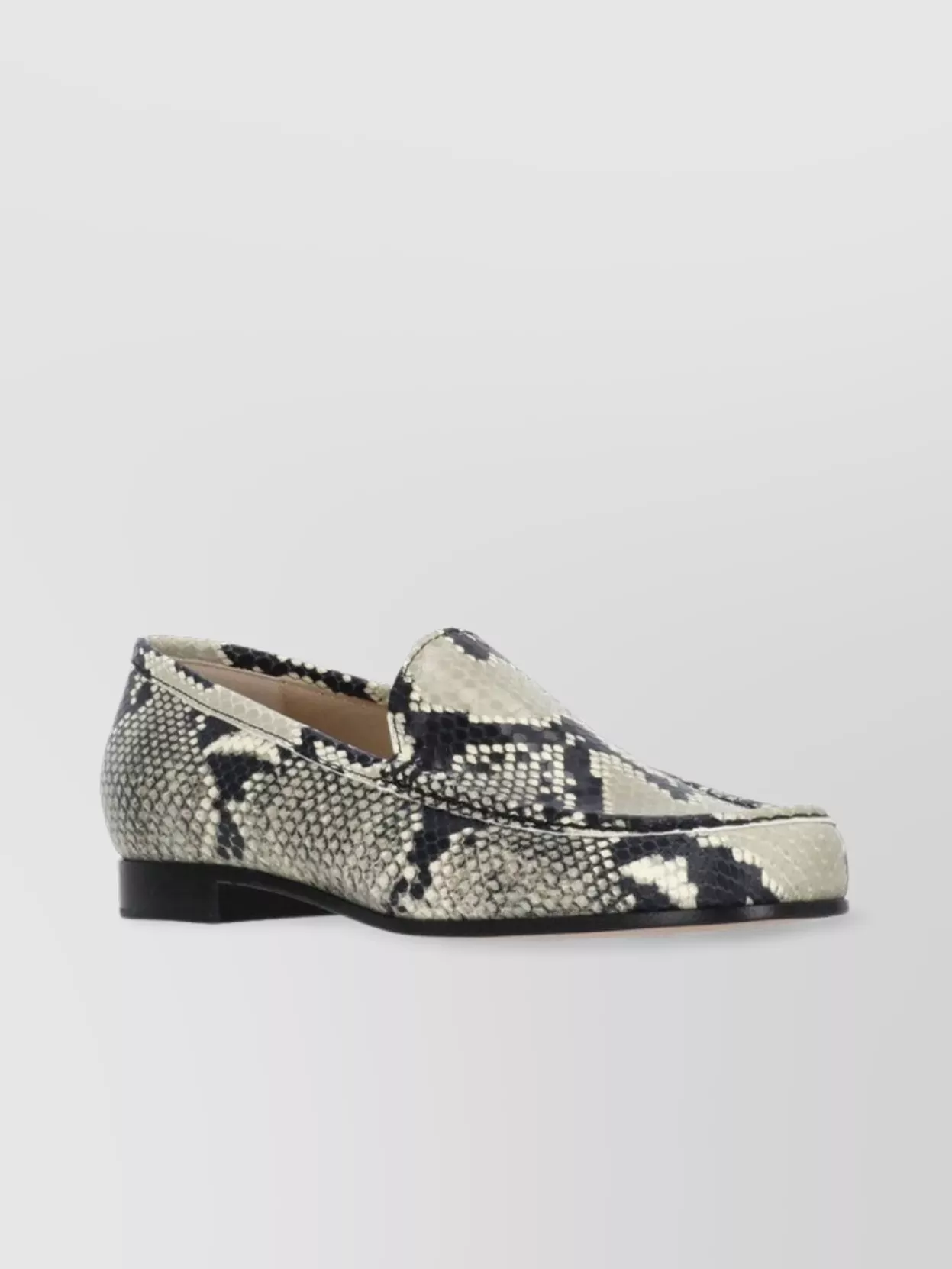 Fabiana Filippi Python Leather Loafers Snakeskin Pattern
