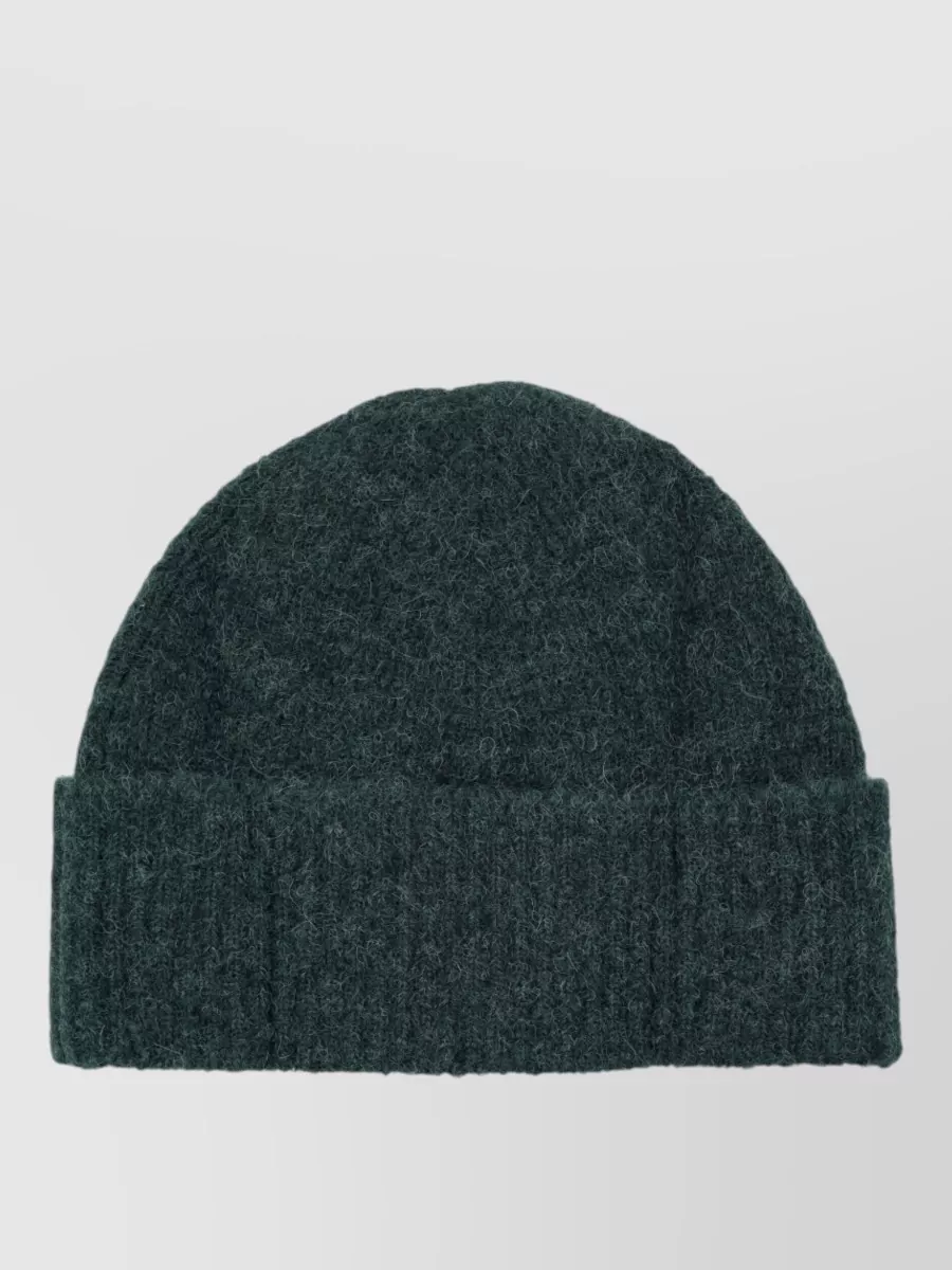 Ami Paris alpaca wool ribbed beanie