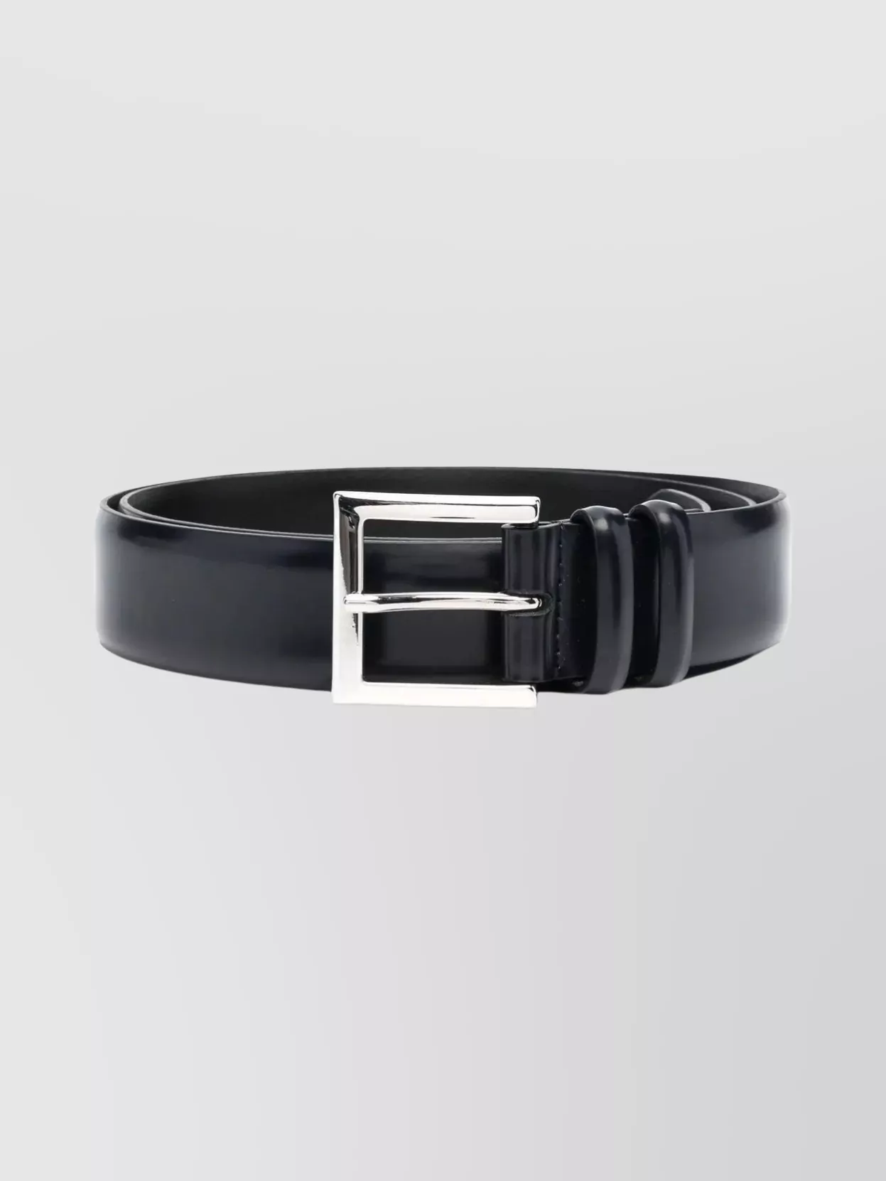 Orciani Smooth Leather Belt Adjustable Length In Black