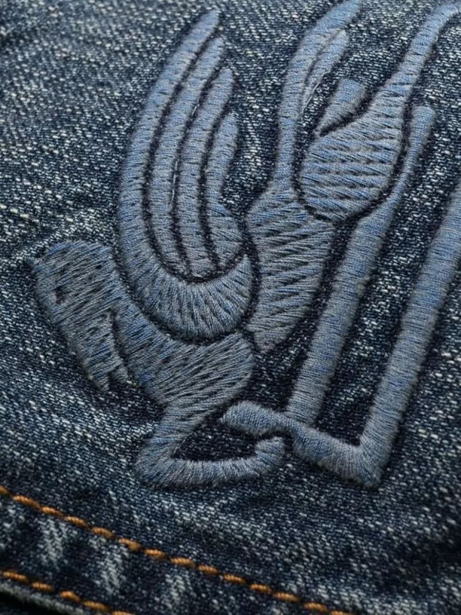 Etro Embroidered Straight-Leg Jeans