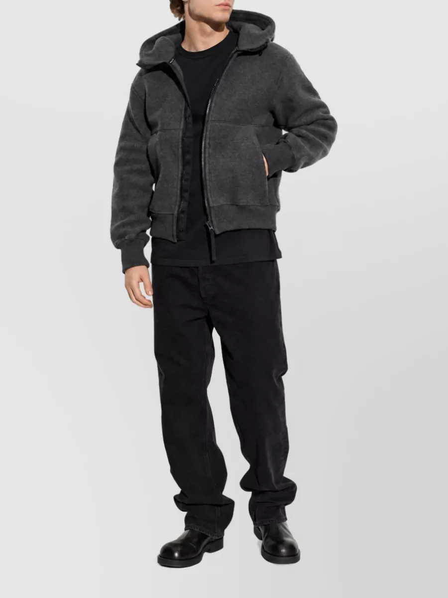 Canada Goose Fleece Hooded Padded Bomber Jacket