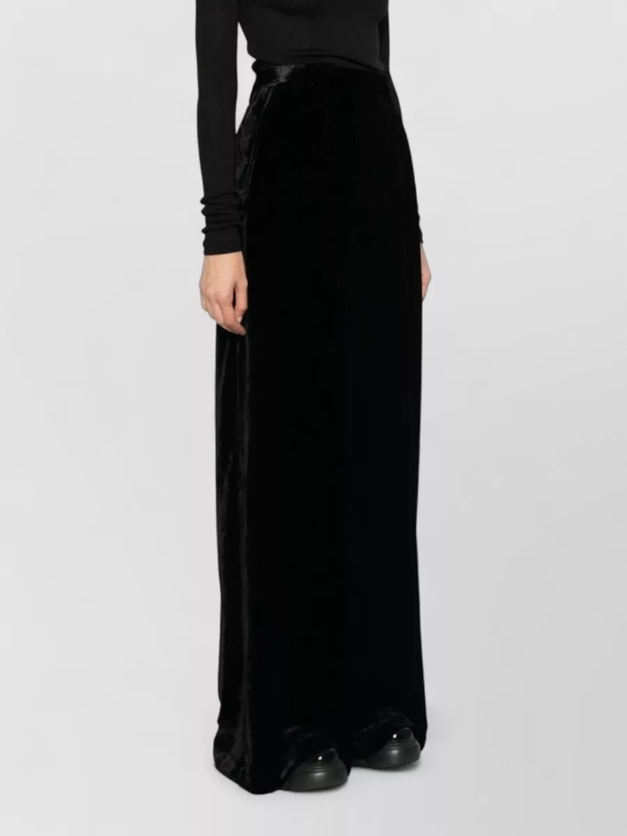 Rick Owens Velvet Wide-Leg Trousers