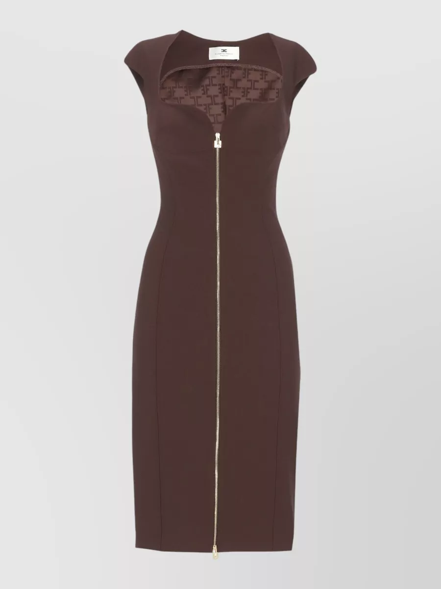 Elisabetta Franchi v-neck sleeveless knee-length dress