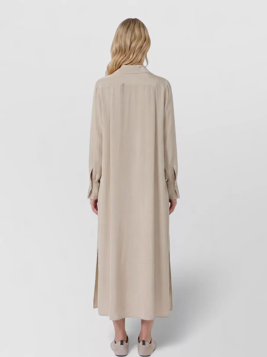 Max Mara Silk Polo Midi Dress