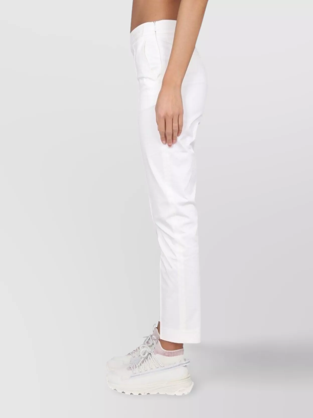 Moncler Logo Trousers With Ankle Length Design