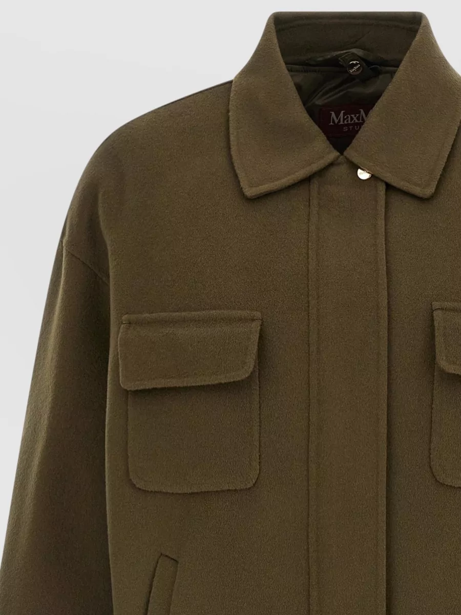 S Max Mara Wool Silk Padded Short Coat