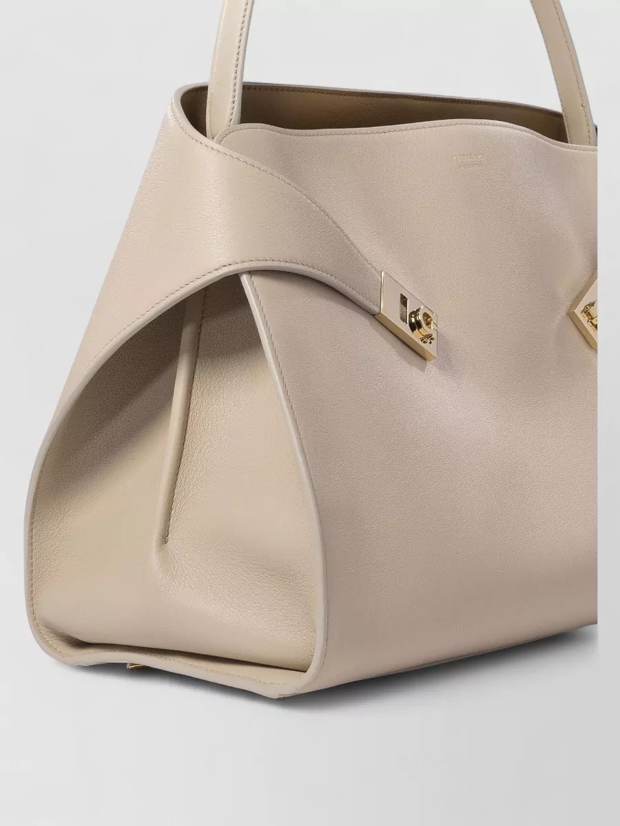 Ferragamo Gancini Leather Shoulder Bag