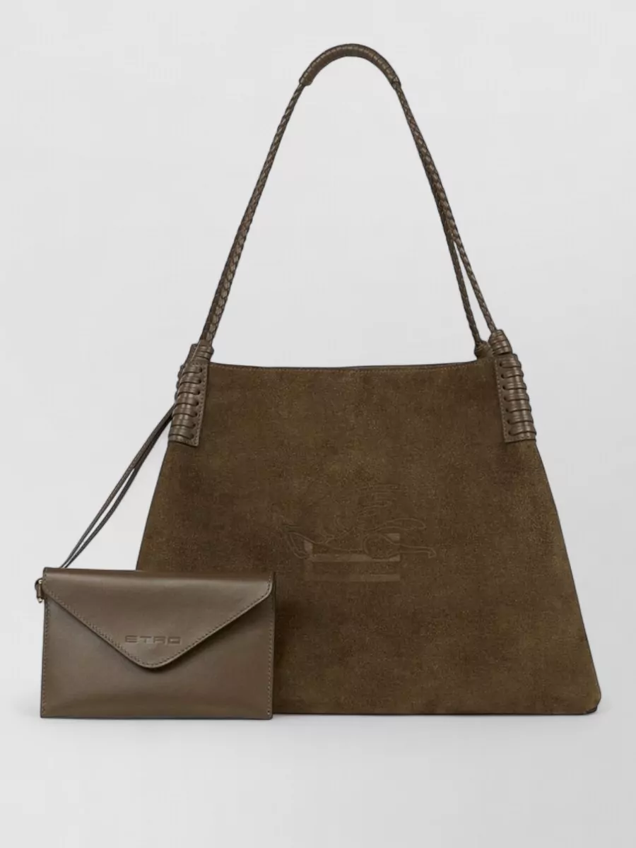 Etro large leather shoulder bag