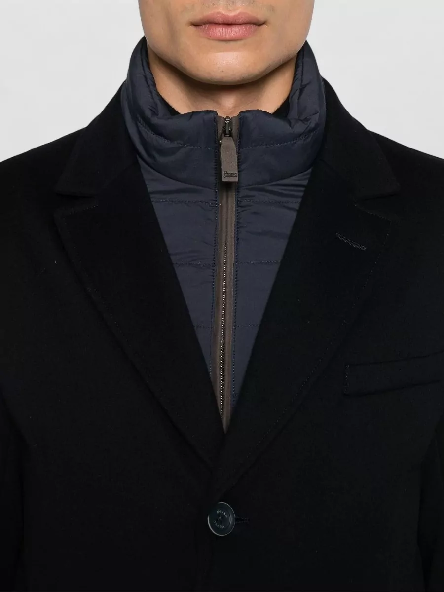 Herno Long Single Breasted Coat Pockets