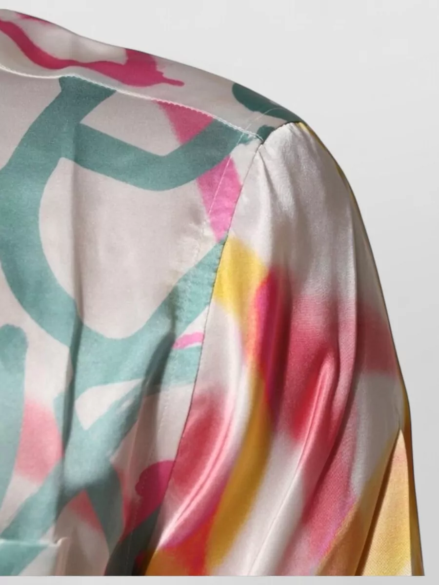Dolce&Gabbana Silk Printed Short-Sleeve Shirt