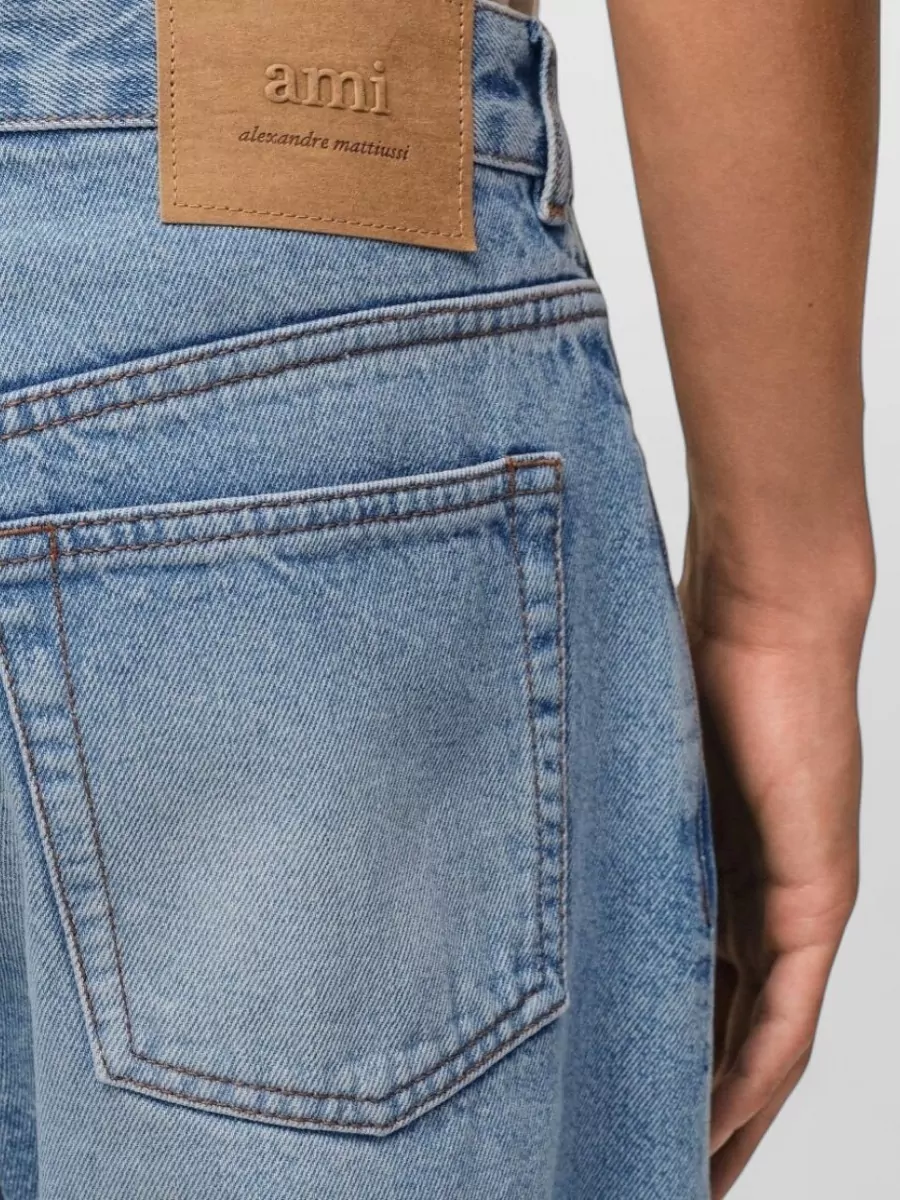 Ami Paris Denim Regular-Fit Bermuda Shorts